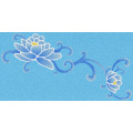 Flower Pattern Piscine Bali Style Blue Swimming Pool Tile Melting Glass Mosaic